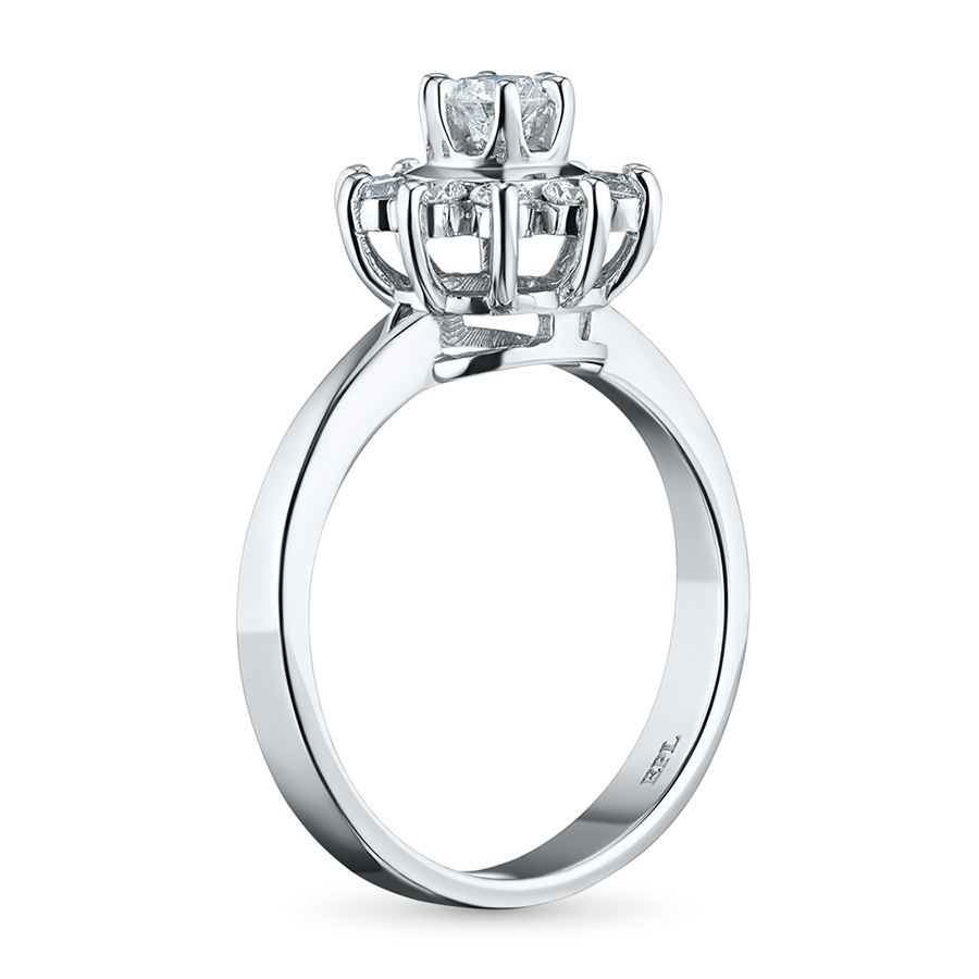 Классическое кольцо из белого золота с бриллиантами э4001кц07153800 — фото 4