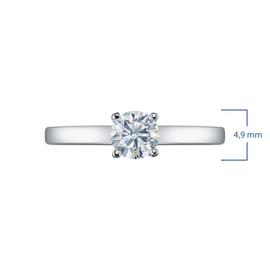 Классическое кольцо из белого золота э4712кц10161700_white — фото 2
