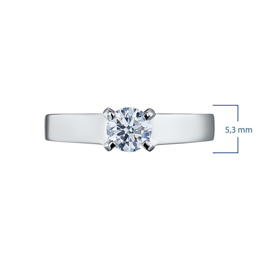 Классическое кольцо из белого золота э4712кц01090500_white — фото 3