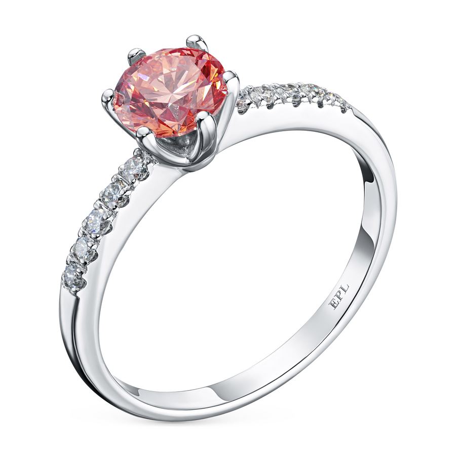 Кольцо из белого золота э4012кц06210022_pink