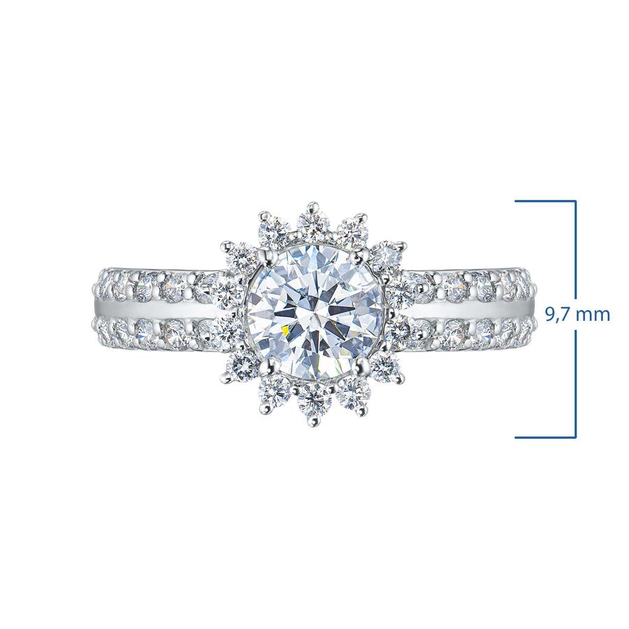 Кольцо из белого золота э4712кц04201507 — фото 2