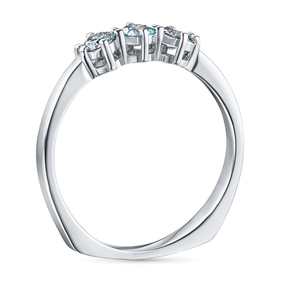 Классическое кольцо из белого золота э0912кц07070100_blue — фото 4