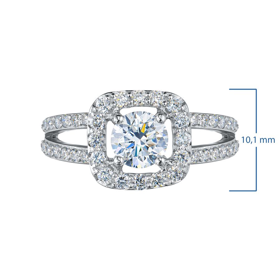 Классическое кольцо из белого золота э4712кц11210955_white — фото 2