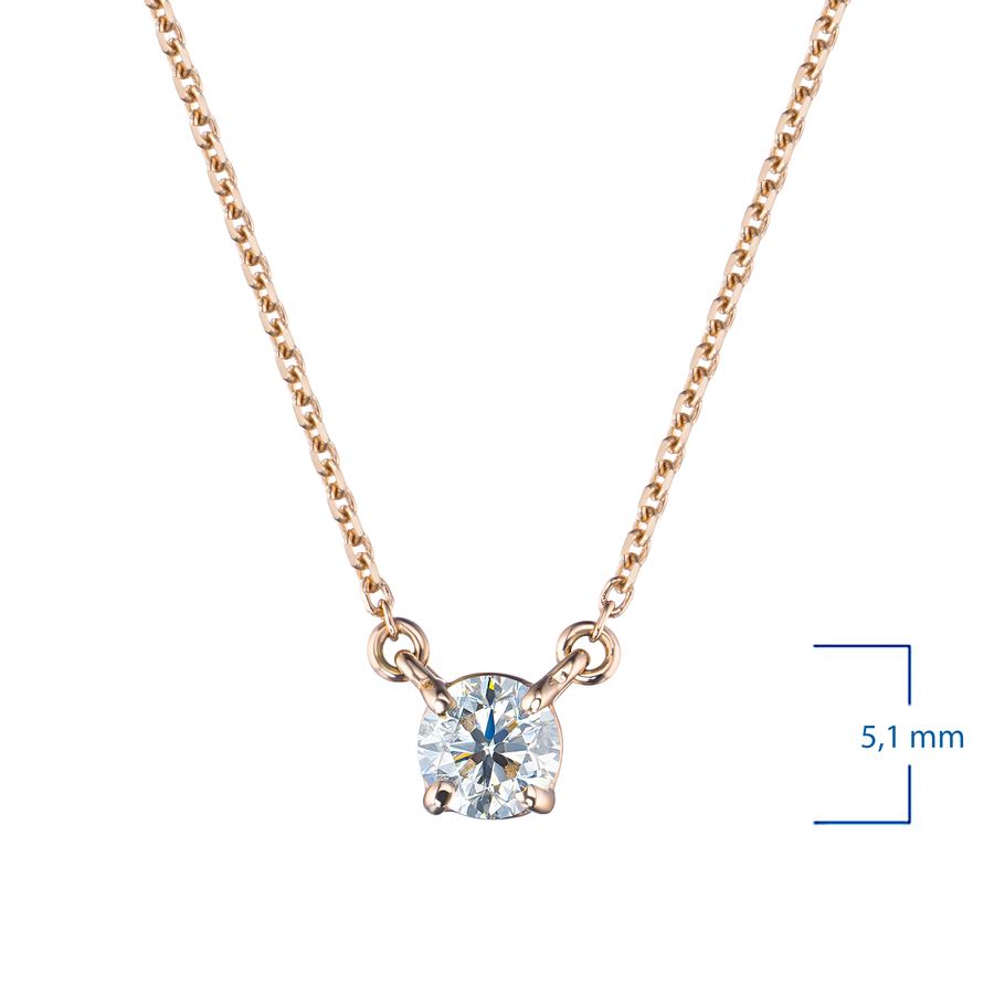 Колье из желтого золота с бриллиантом э0301кл08210860 — фото 3