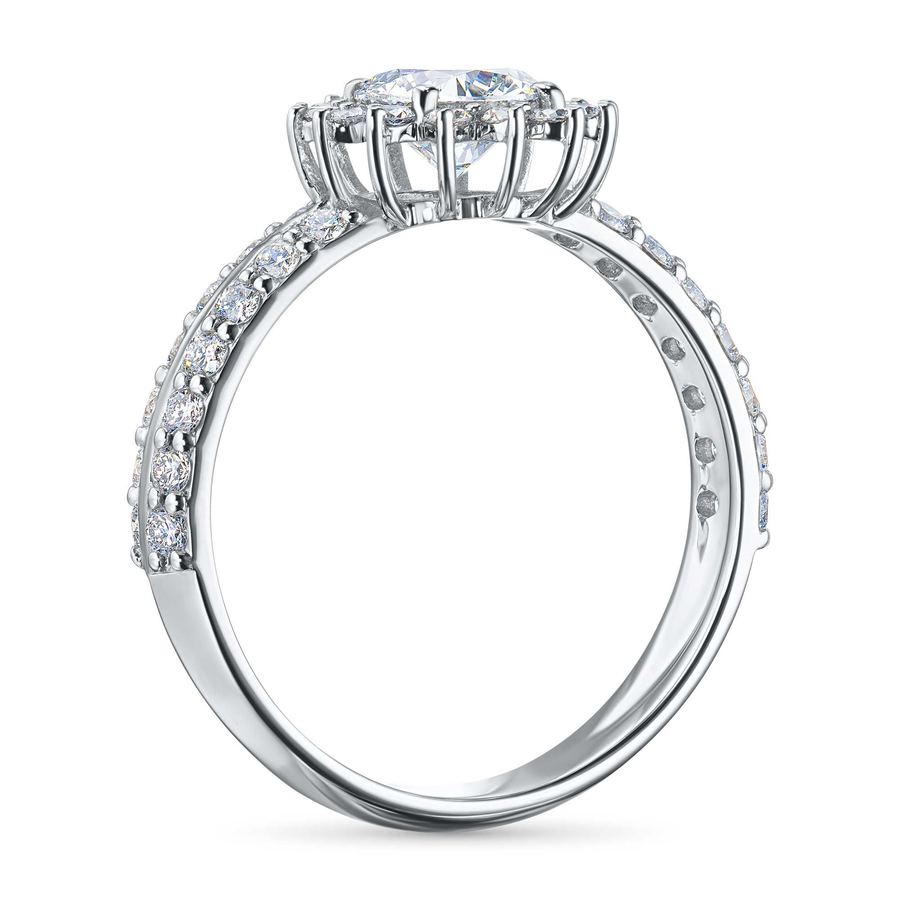 Классическое кольцо из белого золота э4712кц04201507_white — фото 4