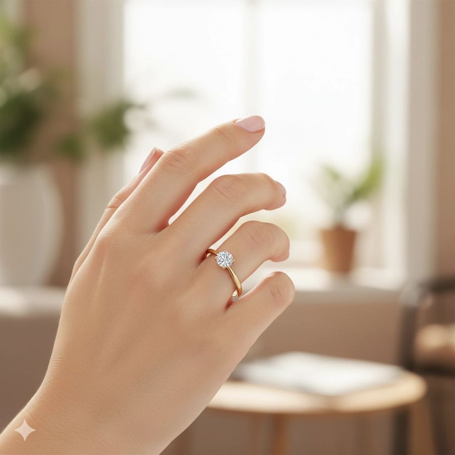 Классическое кольцо из желтого золота э0312кц04164200 — фото 4