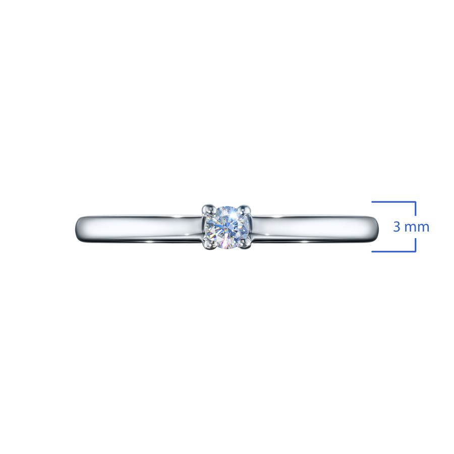 Классическое кольцо из серебра э0612кц01162900_white — фото 2