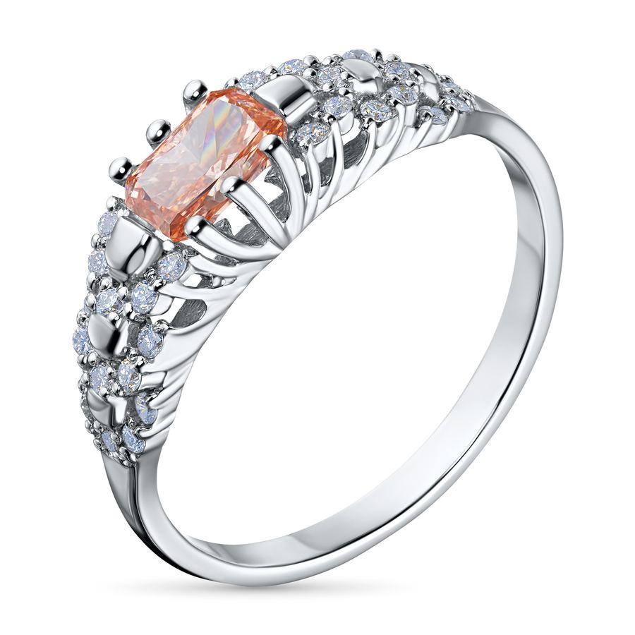 Кольцо из белого золота э4012кц07240355_pink