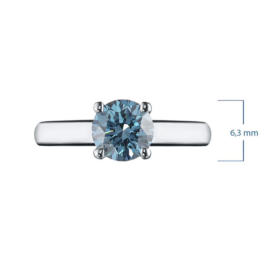 Помолвочное кольцо из белого золота э0912кц11102400_blue — фото 2