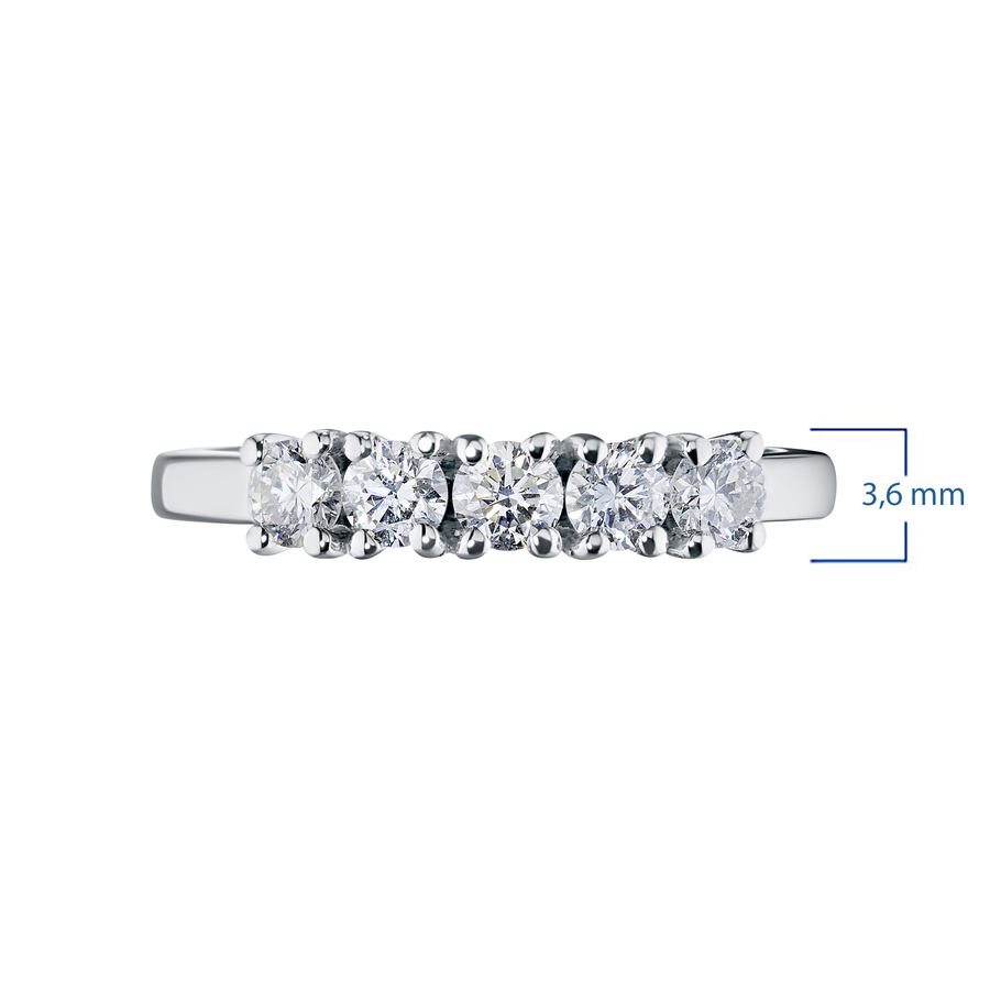 Классическое кольцо из белого золота с бриллиантами э0901кц10161600 — фото 3