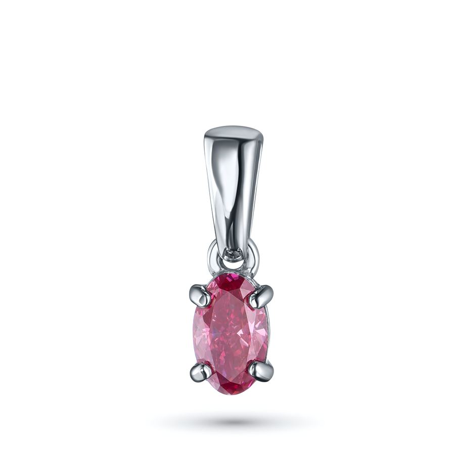 Классическая подвеска из белого золота э4012пд04202570_pink