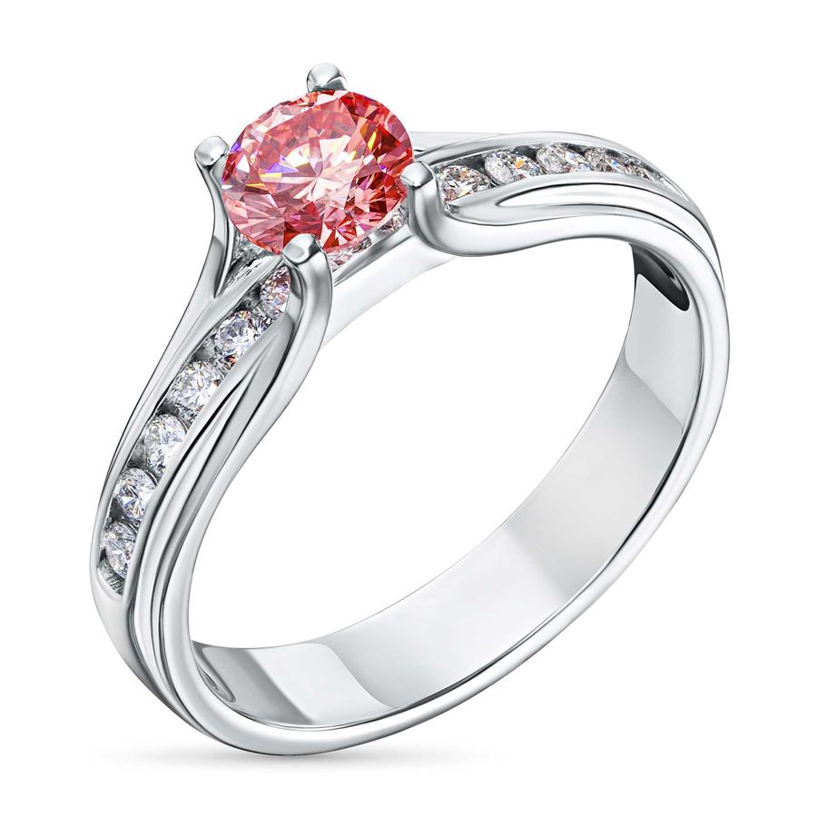 Кольцо из белого золота э0912кц09150600_pink