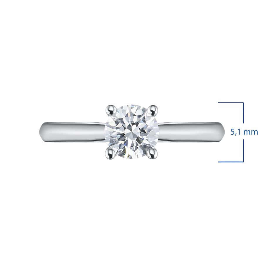 Классическое кольцо из белого золота э4712кц06200857 — фото 2