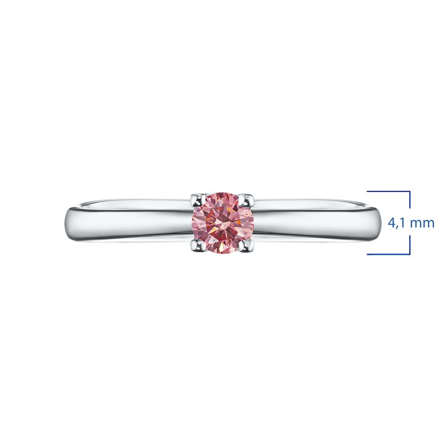 Классическое кольцо из белого золота э0912кц04091200_pink — фото 3