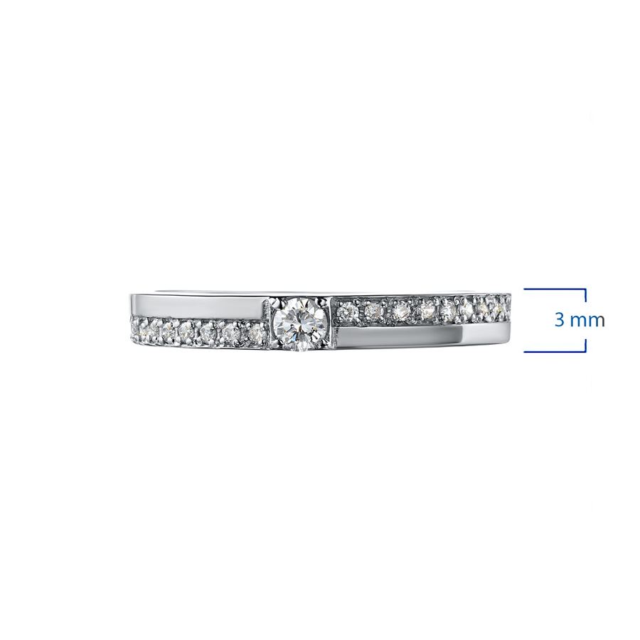 Кольцо из белого золота с бриллиантами э4701кц02144000 — фото 7