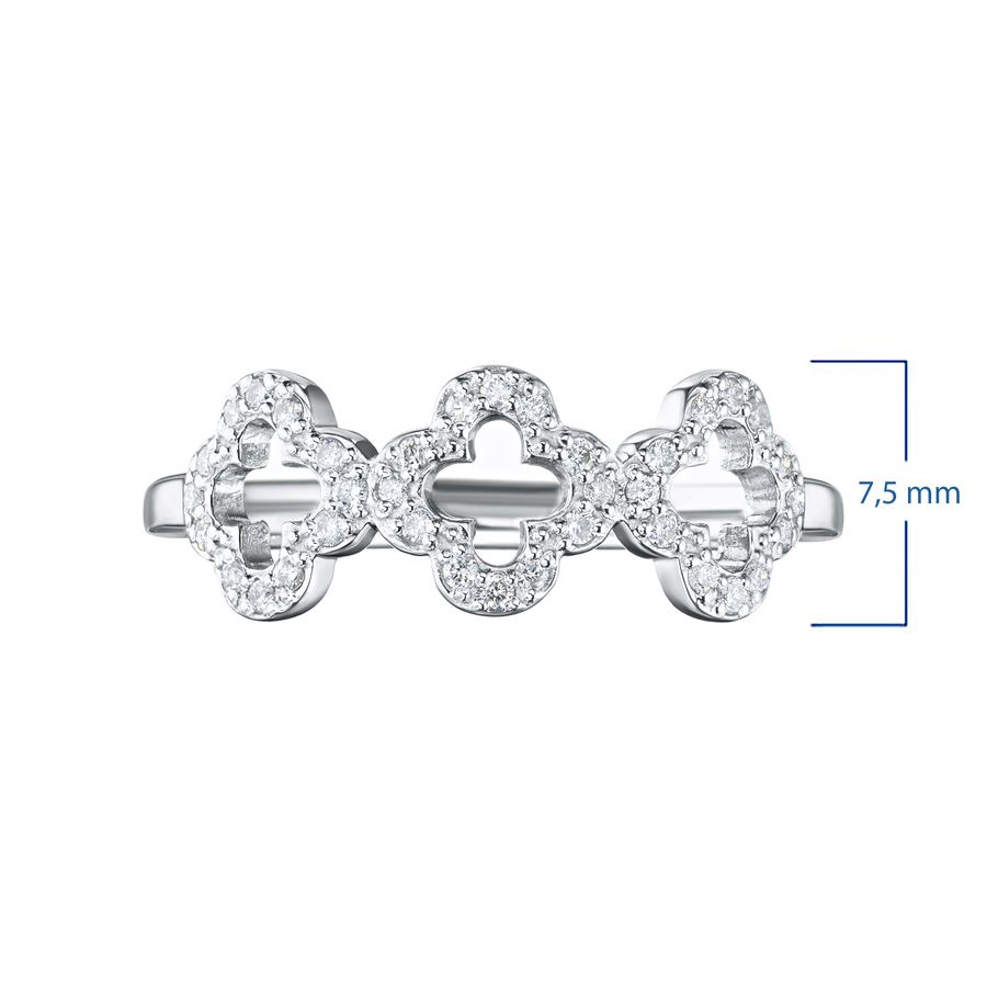 Классическое кольцо из белого золота с бриллиантами э0901кц08210003 — фото 7