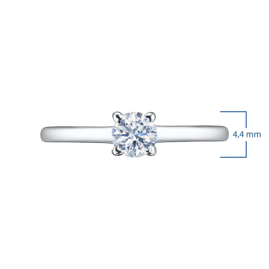 Классическое кольцо из белого золота э4712кц07132200_white — фото 3