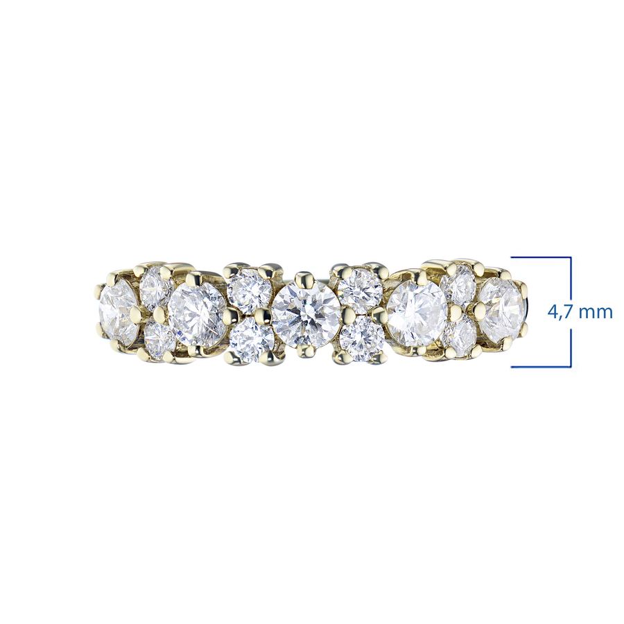 Классическое кольцо из желтого золота с бриллиантами э0301кц12142100 — фото 3