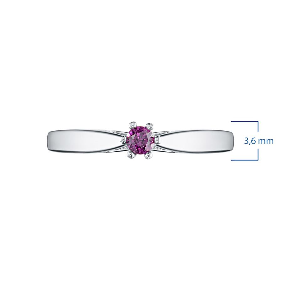 Помолвочное кольцо из серебра с гранатом э0606кц12154300 — фото 2