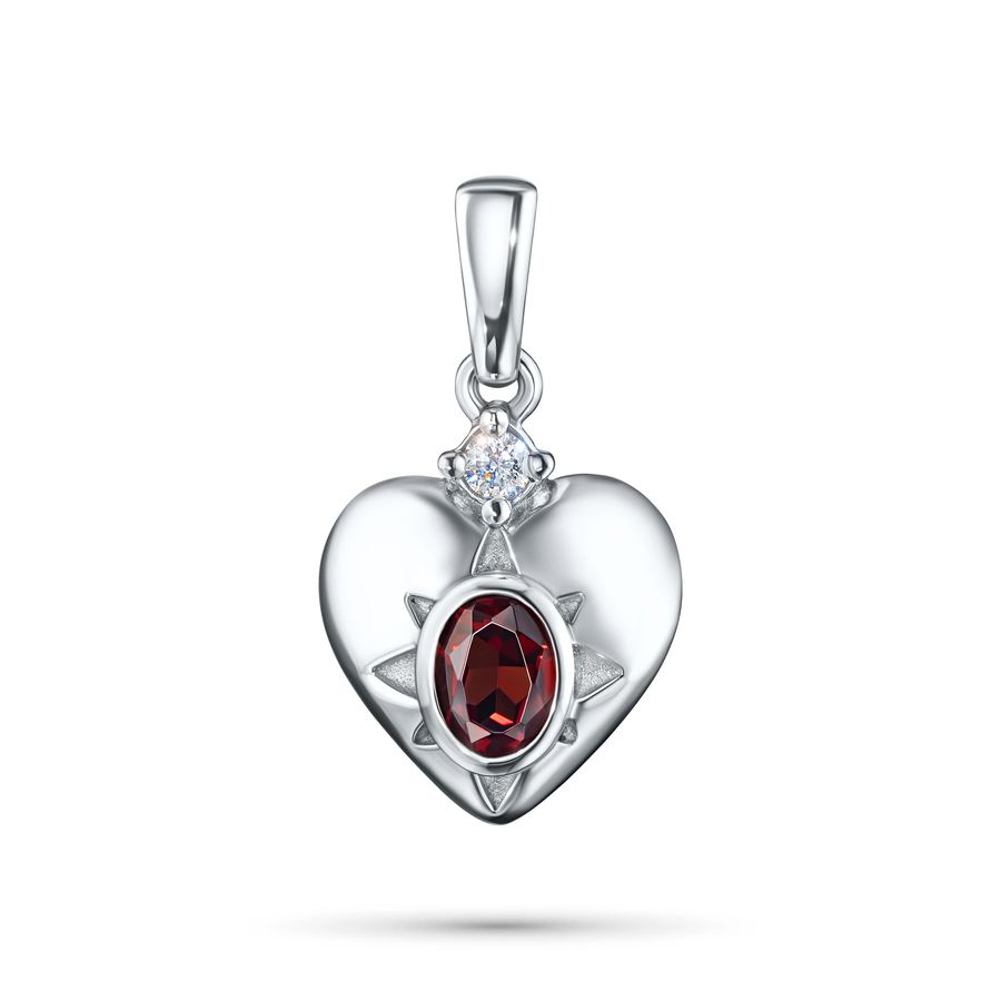 Подвеска из серебра с и гранатом э0666пд02260374_white