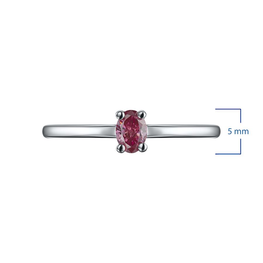 Классическое кольцо из белого золота э4012кц03220462_pink — фото 3