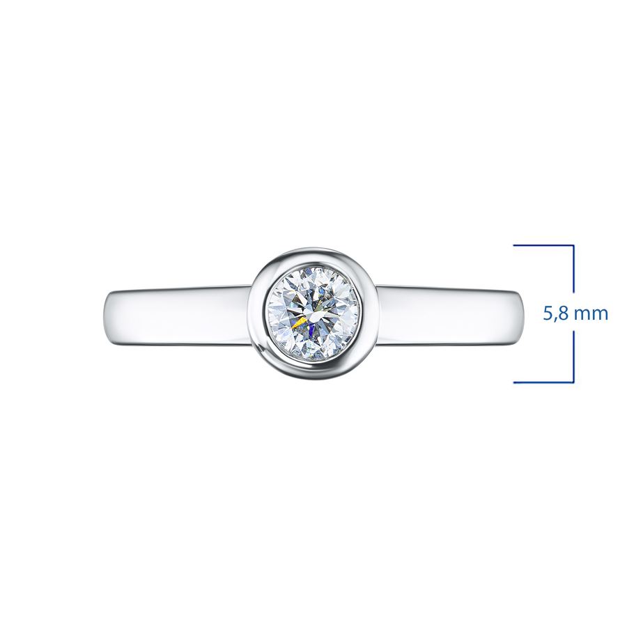 Кольцо из белого золота с бриллиантом э0901кц08210872 — фото 7