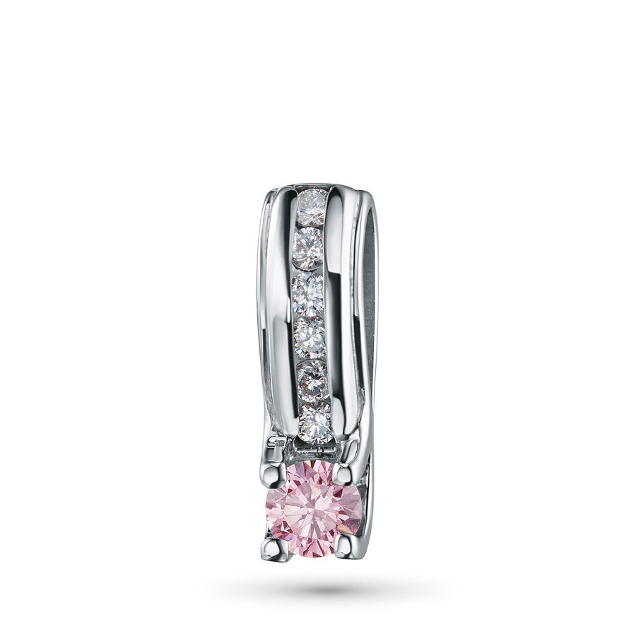 Классическая подвеска из белого золота э4012пд12190140_pink