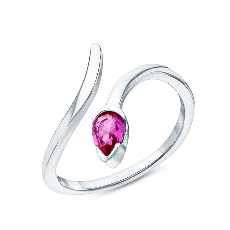 Серебряное кольцо с корундом
