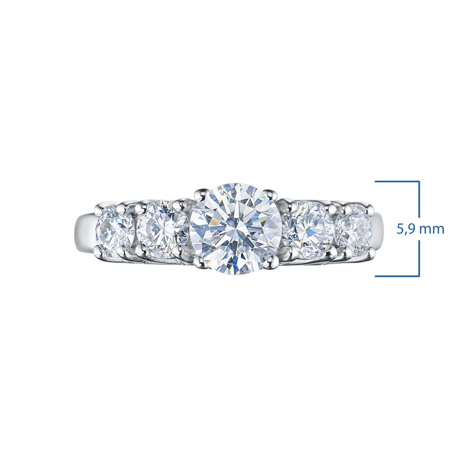 Классическое кольцо из белого золота э4712кц11190030_white — фото 3