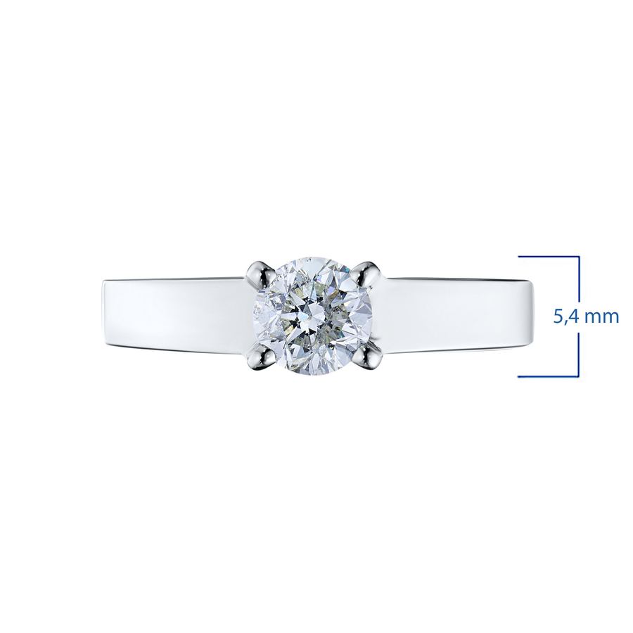 Кольцо из белого золота с бриллиантом э4701кц01090500 — фото 3