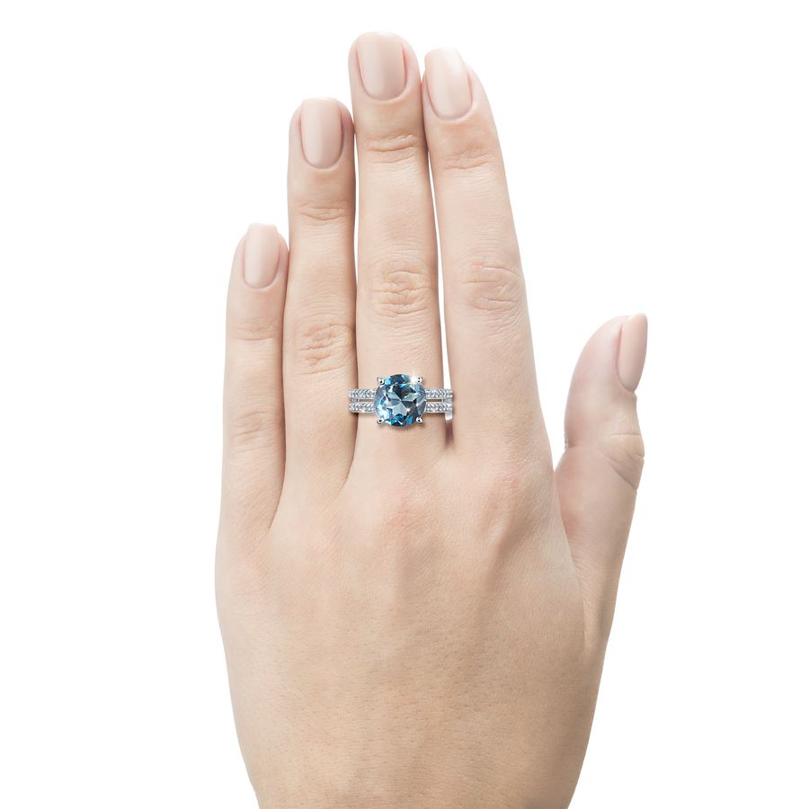 Кольцо из серебра с и топазом э0671кц04250351_white — фото 2