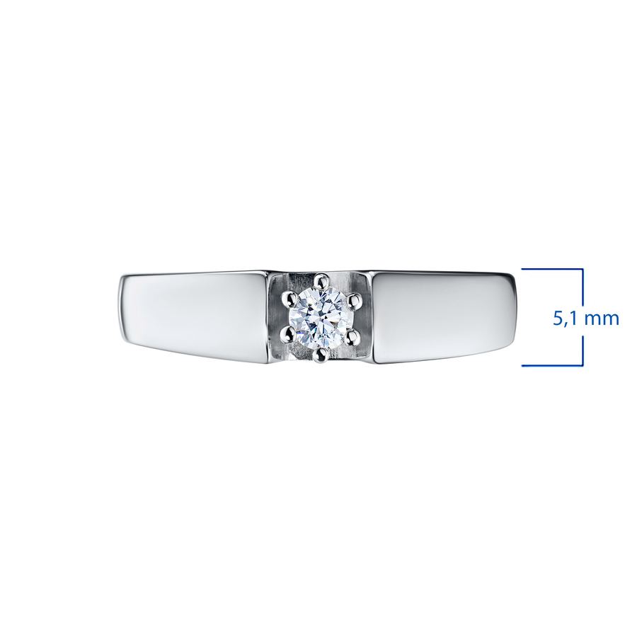 Классическое кольцо из белого золота э4712кц08186200_white — фото 3