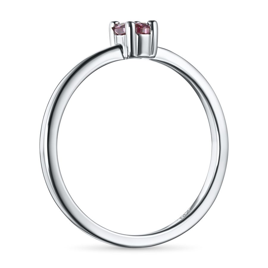 Классическое кольцо из белого золота э4012кц03220462_pink — фото 4
