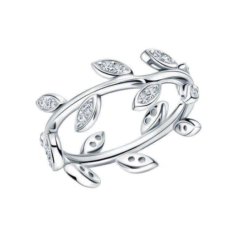 Серебряное кольцо с фианитами