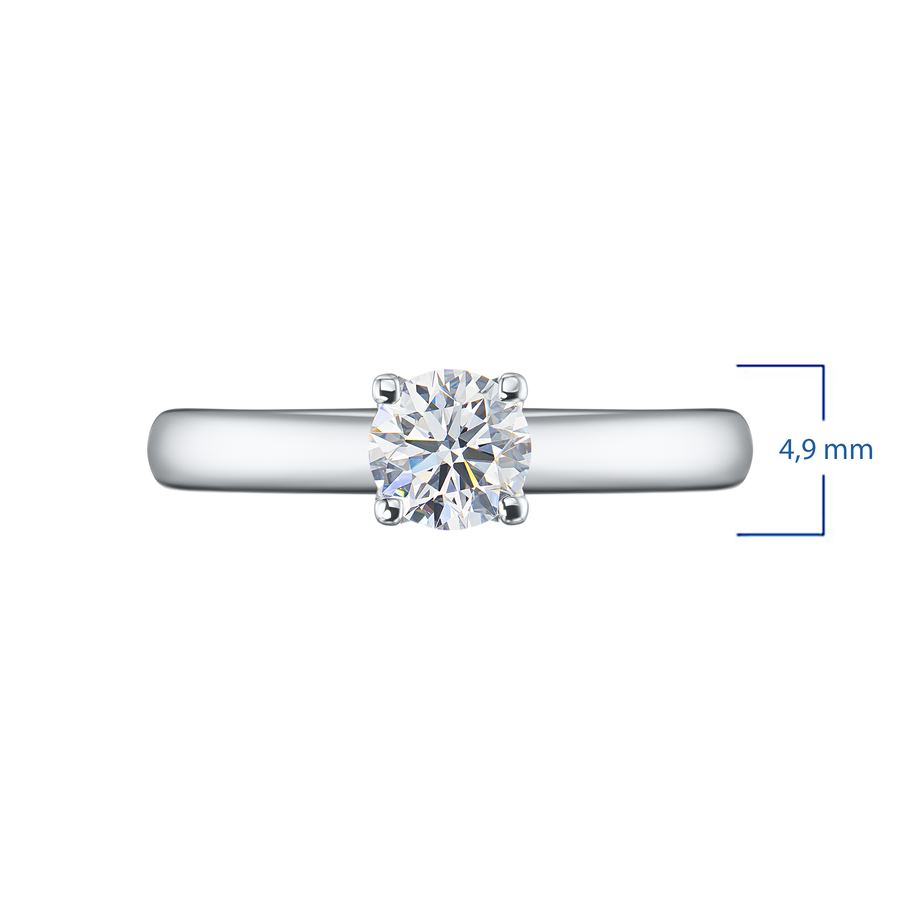 Классическое кольцо из белого золота э4012кц11102400_white — фото 3