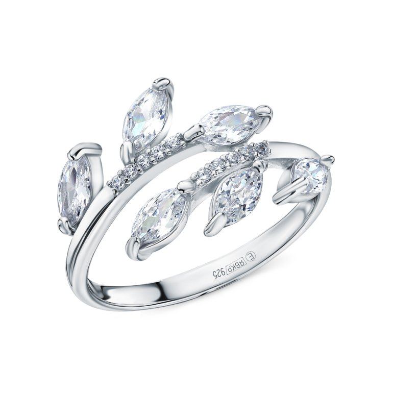 Серебряное кольцо с фианитами