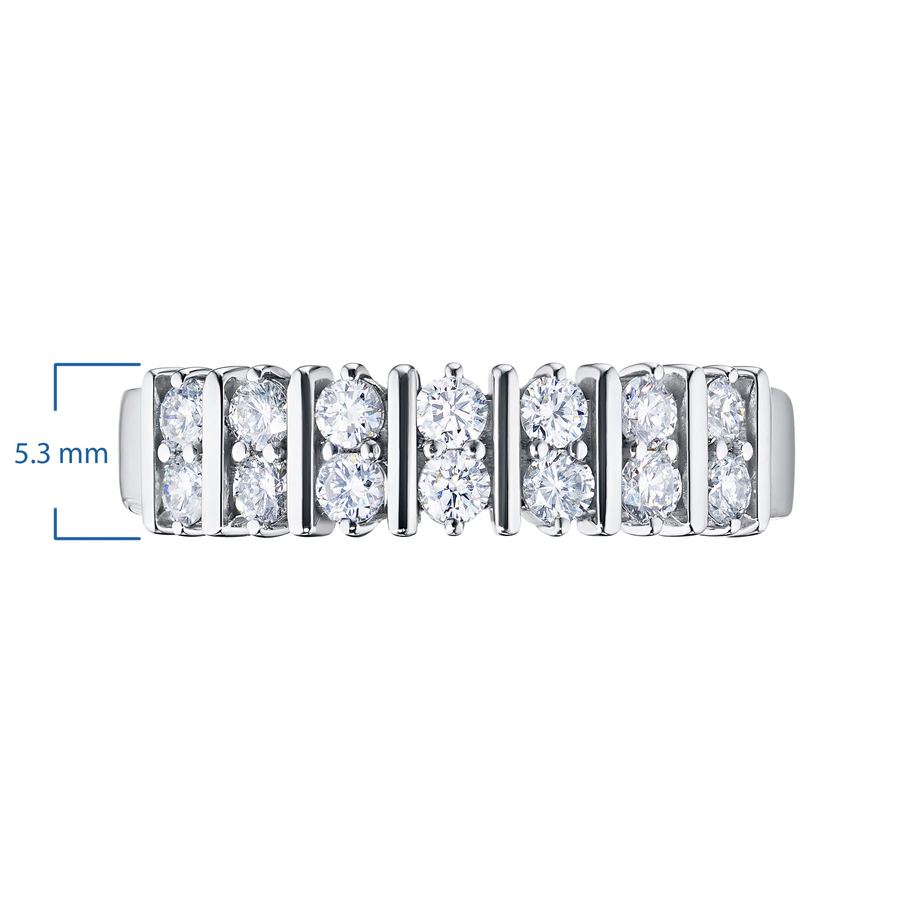 Классическое кольцо из белого золота с бриллиантами э4701кц01190800 — фото 3