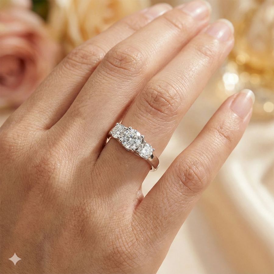 Классическое кольцо из белого золота э4712кц02187900_white — фото 4