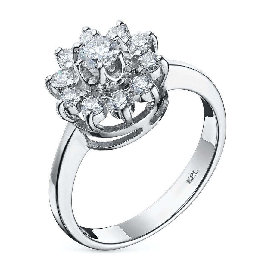 Классическое кольцо из белого золота э4712кц04202940_white