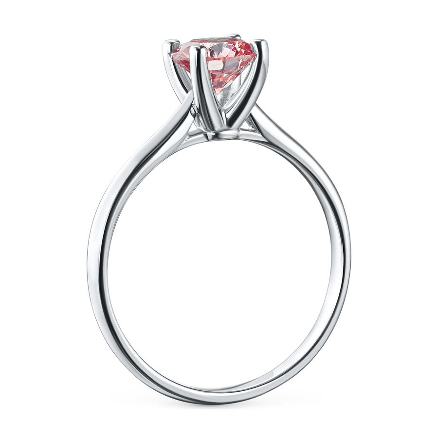 Классическое кольцо из белого золота э0912кц06200857_pink — фото 4