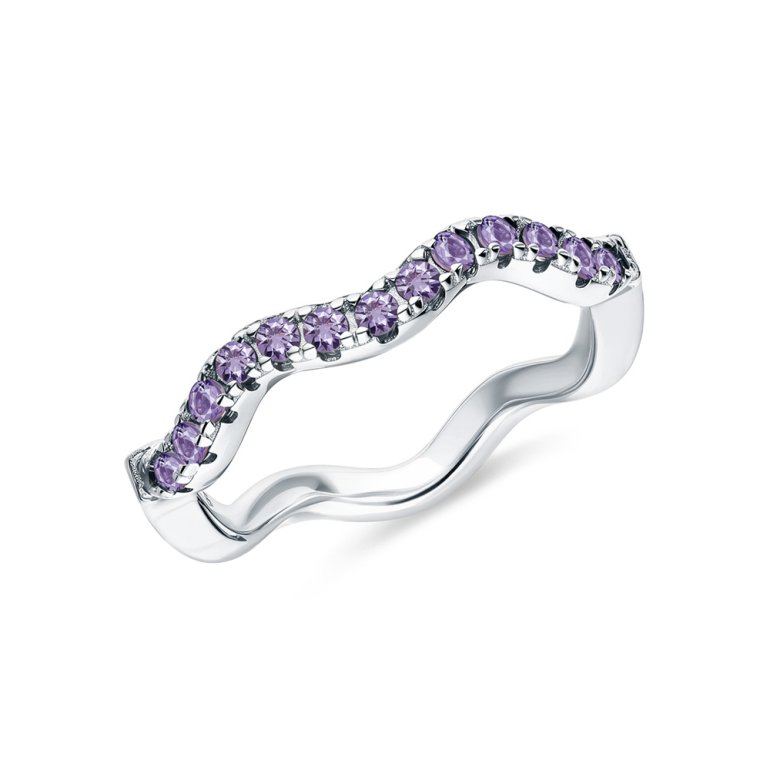 Серебряное кольцо с фианитами