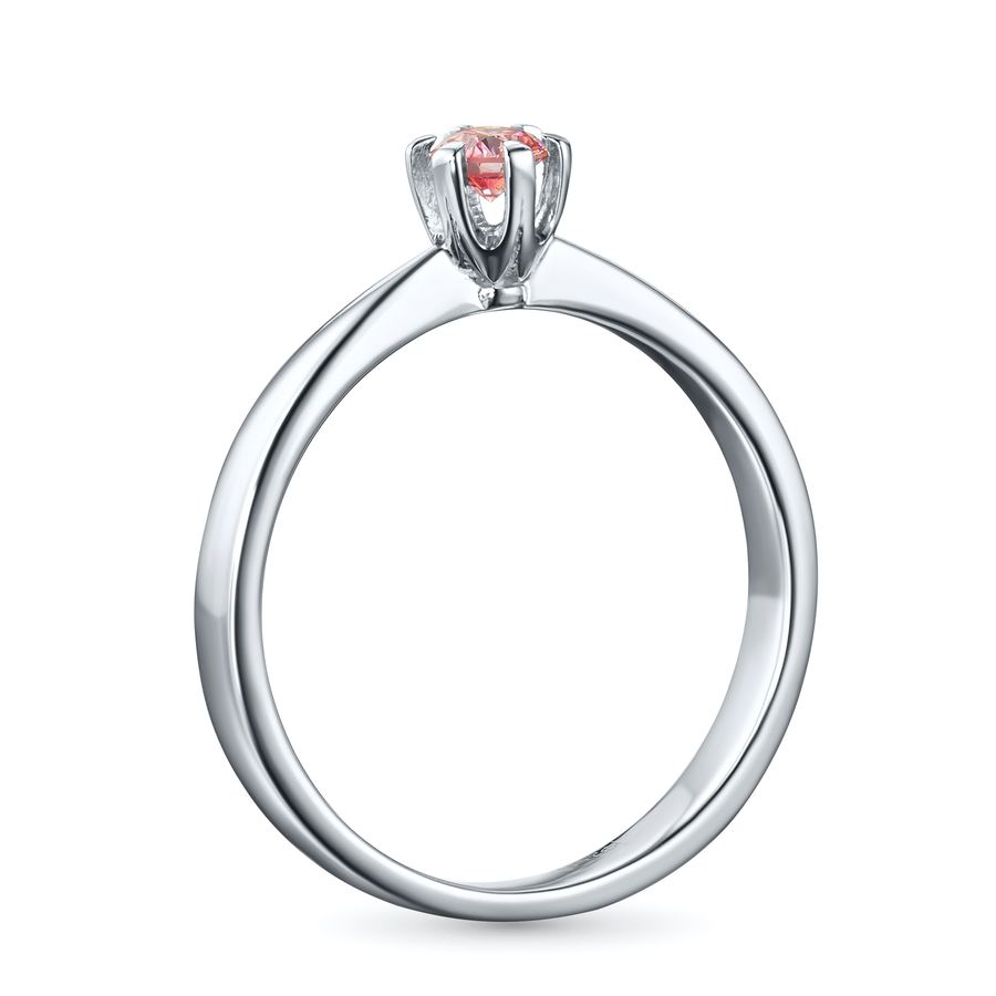 Классическое кольцо из белого золота э0912кц09190150_pink — фото 4