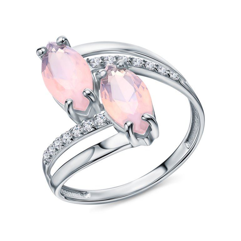Серебряное кольцо с фианитами