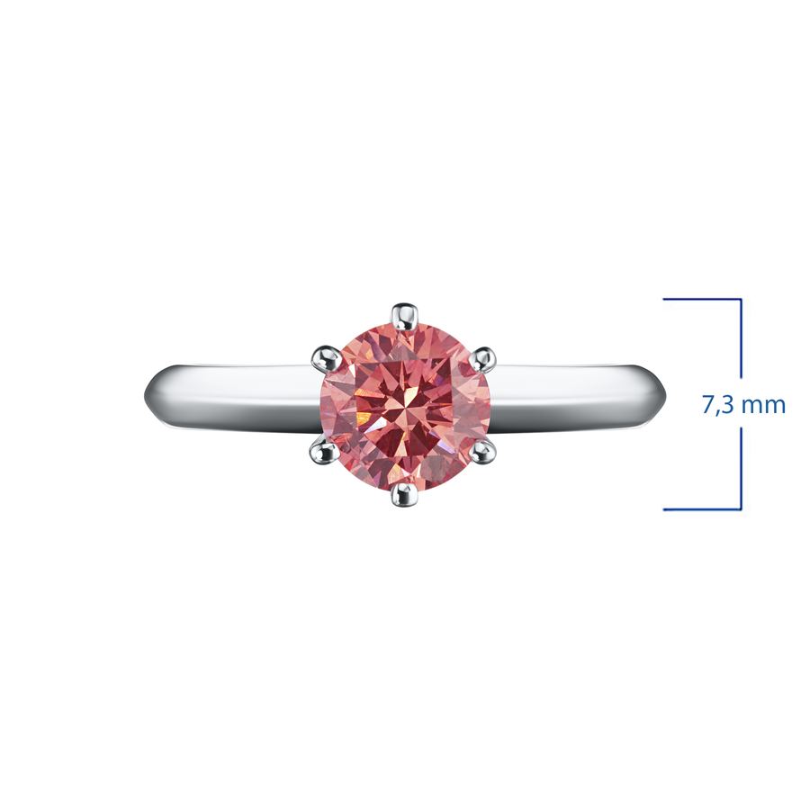Помолвочное кольцо из белого золота э4012кц01178400_pink — фото 3