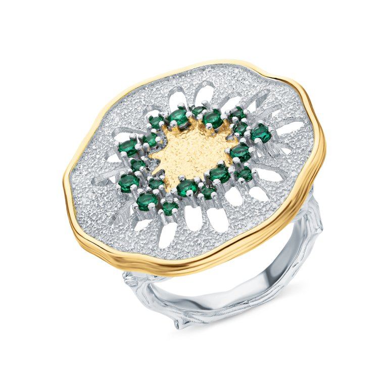 Серебряное кольцо с фианитами
