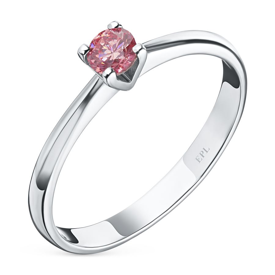 Классическое кольцо из белого золота э0912кц04091200_pink