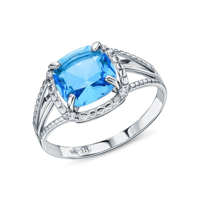 Серебряное кольцо с фианитами
