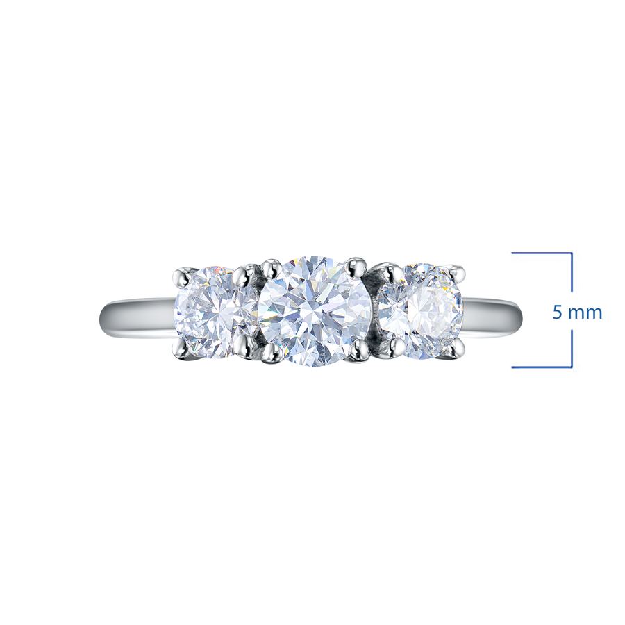 Классическое кольцо из белого золота э4712кц08220611_white — фото 3