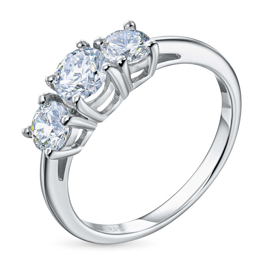 Классическое кольцо из белого золота э4712кц08220611_white
