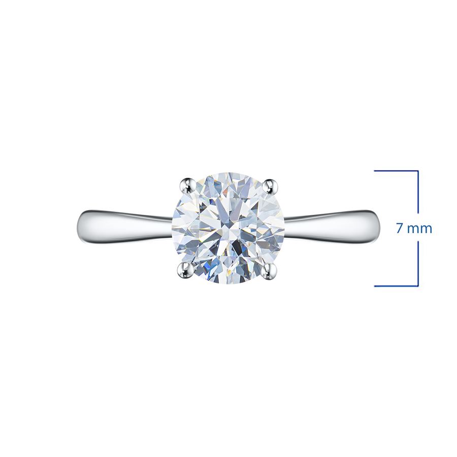 Классическое кольцо из белого золота э4712кц07220864 — фото 4
